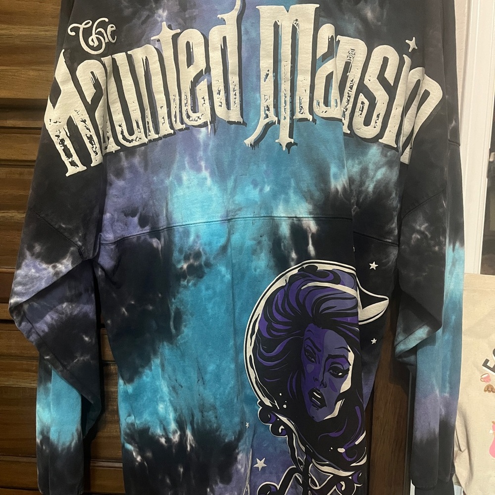 Disney Haunted Mansion Tie-Dye Top - Black and Blue